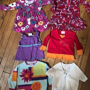 Little Girl Hanna Anderson Lot of Tops sz 80, 85 and 100 (12mo/2T)